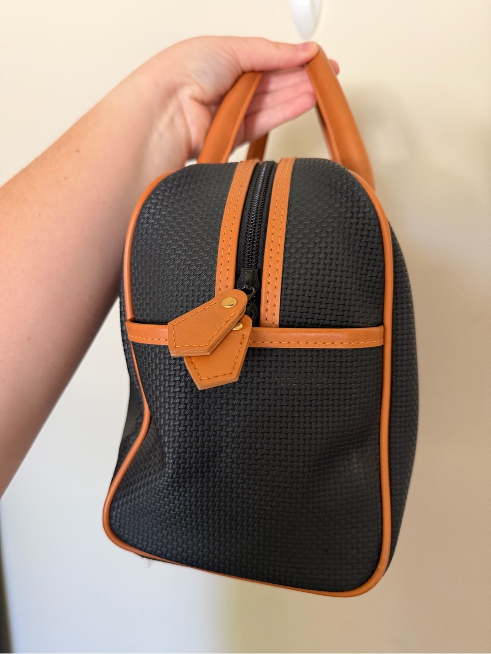 Vintage Yves Saint Laurent YSL Boston Travel Bag Black Woven Jacquard Leather - Picture 9 of 15